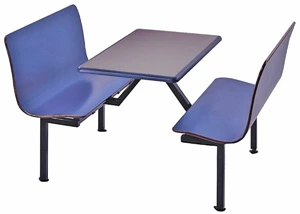 Island Style Four Seat Laminated Plastic Restaurant Booth