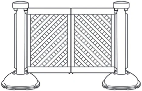 Portable Resin Fencing Two Panel Section