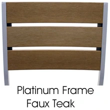 Platinum Frame, Faux Teak Combination