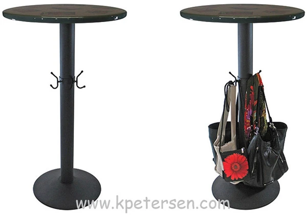 Table Base Mounted Three Prong Purse Hook