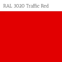 Traffic Red Powder Coat Metal Finish
