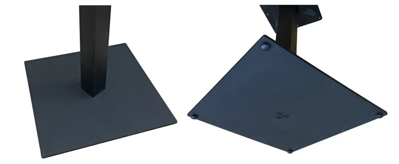 Square Bottom Restaurant Table Base with Column Turned on The Diagonal Bottom Details