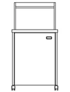Single Restaurant Tray Return, Top Drop Disposal Waste Receptacle