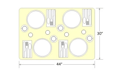 Fast Food/Cafe/Coffee Shop Table Size Set-Up