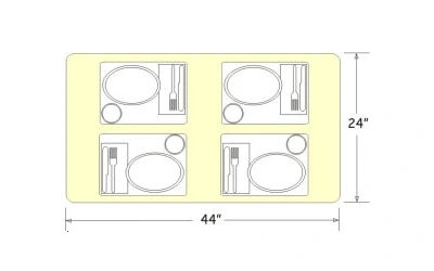 Fast Food/Cafe/Coffee Shop Table Size Set-Up