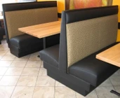 High Back Deluxe Plain Restaurant Booth with Headroll