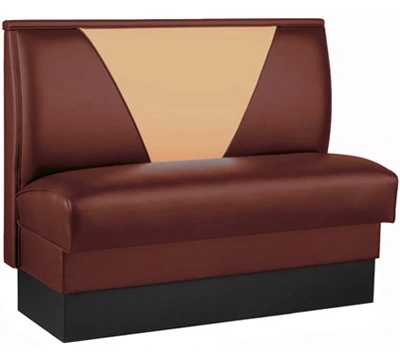 Upholstered V Back Restaurant Booth