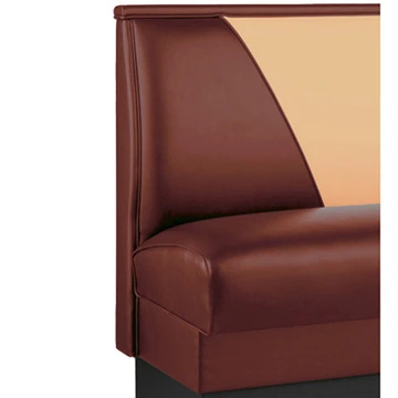 Upholstered V Back Restaurant Booth End Detail