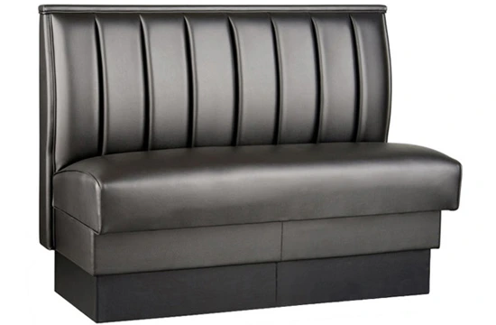 Upholstered Vertical Channel Back Restaurant Booth
