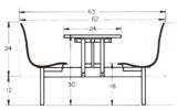 Laminated Plastic Contoured Seating