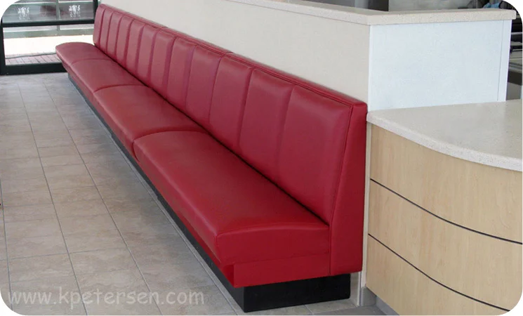Wide Channel Back Restaurant Bench Installation