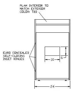 Coffee Shop Bussing Station Cabinet Drawing