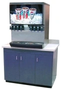 Fast food drink station cabinet