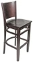 Roadhouse Bar Stool With Wood Veneer Seat