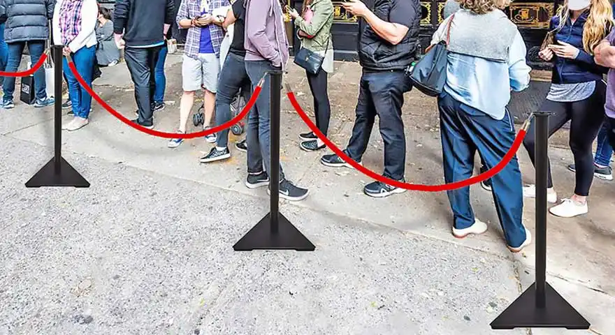 Portable Rope Stanchion Installation