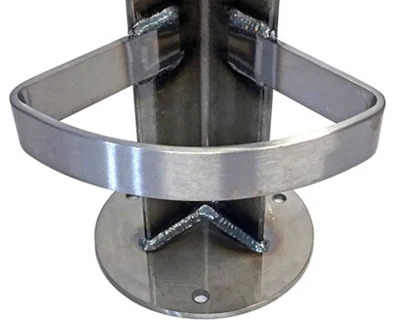 Rust Belt Industrial Style Soda Fountain Counter Stool Footrest Detail