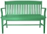 School House Oak Waiting Bench Green