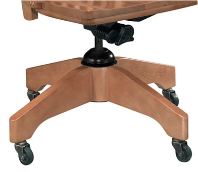 Oak Schoolhouse Swivel Chair Base and Casters