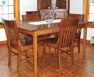 Oak Schoolhouse Chairs Installation