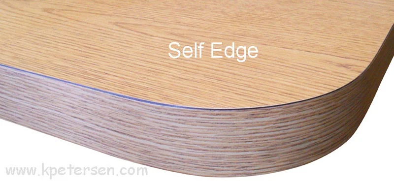 Laminated Plastic Self Edge Table Top Detail.
