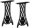 Cast Iron Sewing Machine End Table Base Pair