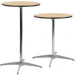 Slip Together Table With Two Columns And 24 Inch Round Top