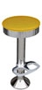 Smooth Chrome Rim Upholstered Seat Bolt Down Counter Stool