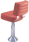 Soda Fountain Stool Dual Curved Tempered Aluminum Backrest
            Support Bolt Down Counter Stools