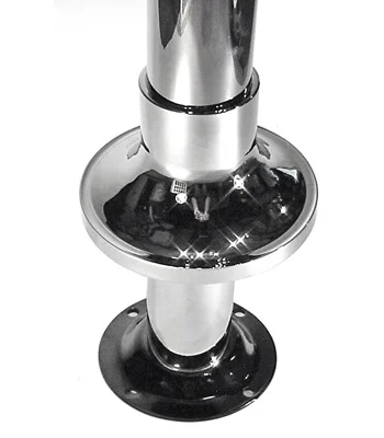 Budget Bolt-Down Soda Fountain Base with Escutcheon Cover Lifted with Base Plate Detail