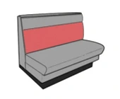 Splitback Upholstered Restaurant Booth