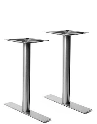 Stainless Steel End Bases Dining Height