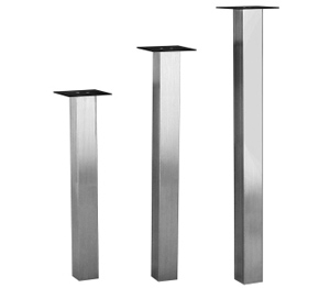 Stainless Steel Table Legs 3 Inch Square All Heights