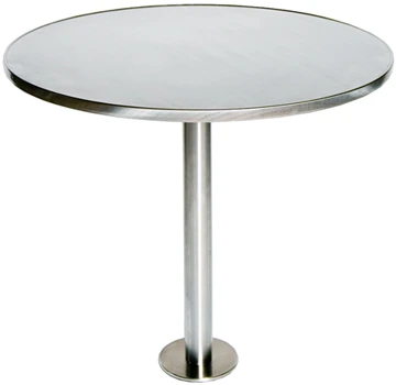 Stainless Steel Bolt Down Table Base With Example Top