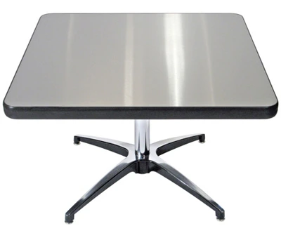 Square Vinyl Edge Stainless Steel Table Top