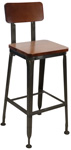 Steel Bar Stool Vintage Industrial Style