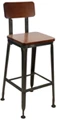 Steel Bar Stool Vintage Industrial Style