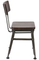 Steel Chair Vintage Industrial Style Side View