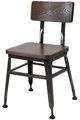 Steel Chair Vintage Industrial Style 3 Quarter View