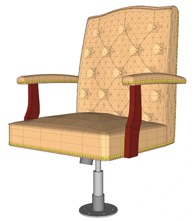 Swivel Jury Base Armchair 1500K with Mechanical Base
