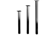 2 Inch Square Black Steel Table Legs. Dining, Counter, Bar Height