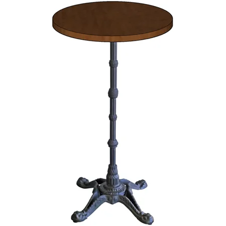 Ornate Cast Iron Crossfoot Bar Height Table Base With Top