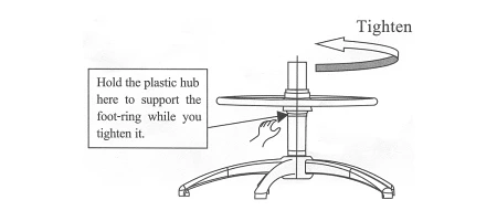 No Tools Needed Twist On Footrest Operation Detail