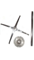 Adjustable height slip together table base chrome and polished aluminum