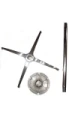 Slip together table base chrome and polished aluminum