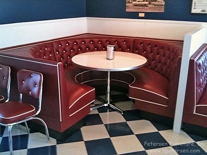 Three Quarter Circle Restaurant Booth