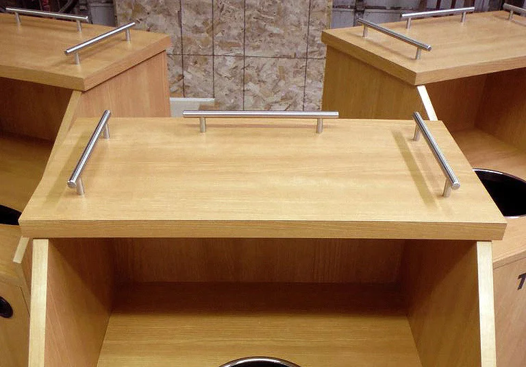 Top Drop Waste Receptacle Stainless Steel Bar Tray Return Detail