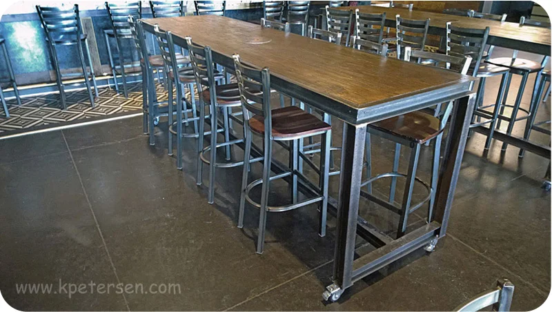 Trapezoid Steel Bar Stool Installation