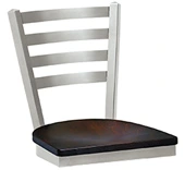 Trapezoid Ladderback Soda Fountain Stool Wood Seat Option