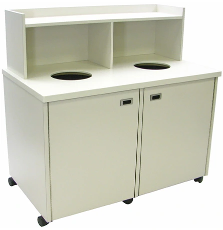 Restaurant Tray Return, Top Drop Disposal Waste Receptacle