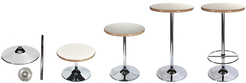 Chrome Trumpet Table Bases